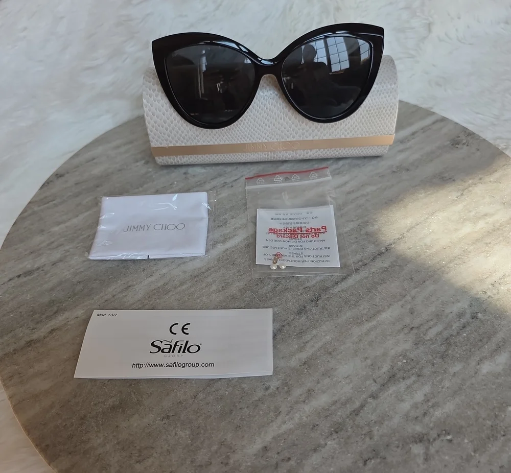 NEW JIMMY CHOO SINNIE/G/S 807IR WOMEN'S SUNGLASSES IN BLACK.